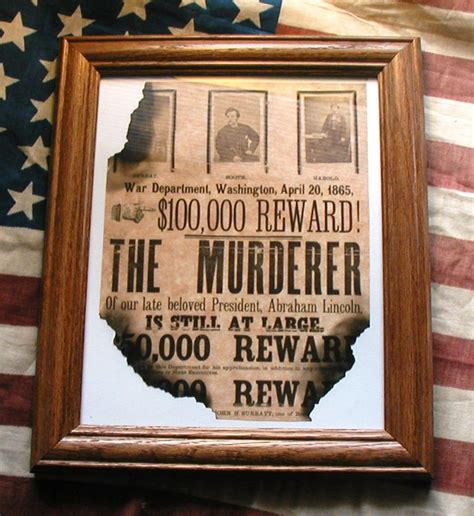 john wilkes booth wanted poster original|Rare Wanted Poster for Lincoln Assassin Sells for。